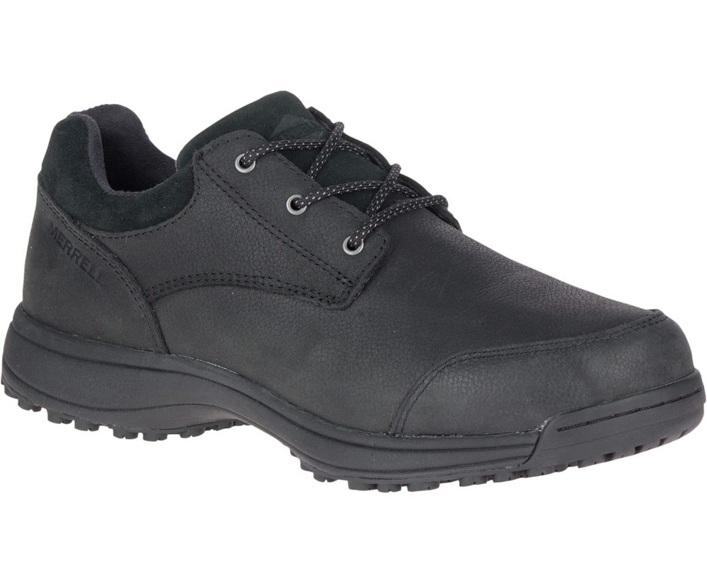 Merrell Work Shoes Black - Sutton Oxford AC+ PRO - Mens 96IWHGRUA